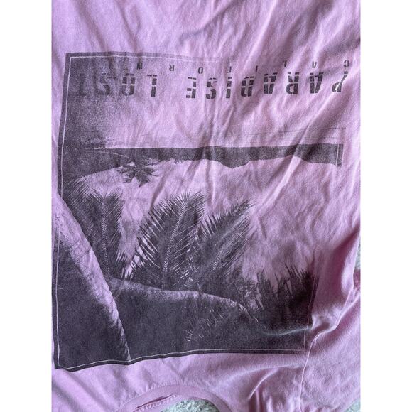 Rebels & Nomads Sz. S Adult “ Paradise Lost” Pink Tee. Cute, Fun - Picture 5 of 6